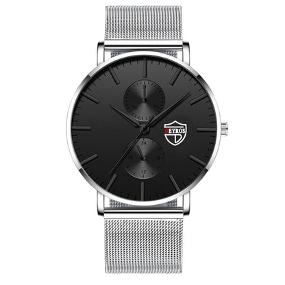 Black 3Bar Watch Men Women'S Watches Ladies Watch With Crystals  Fashion Stainless Steel Band Comfortable Wristwatch Stevvex
