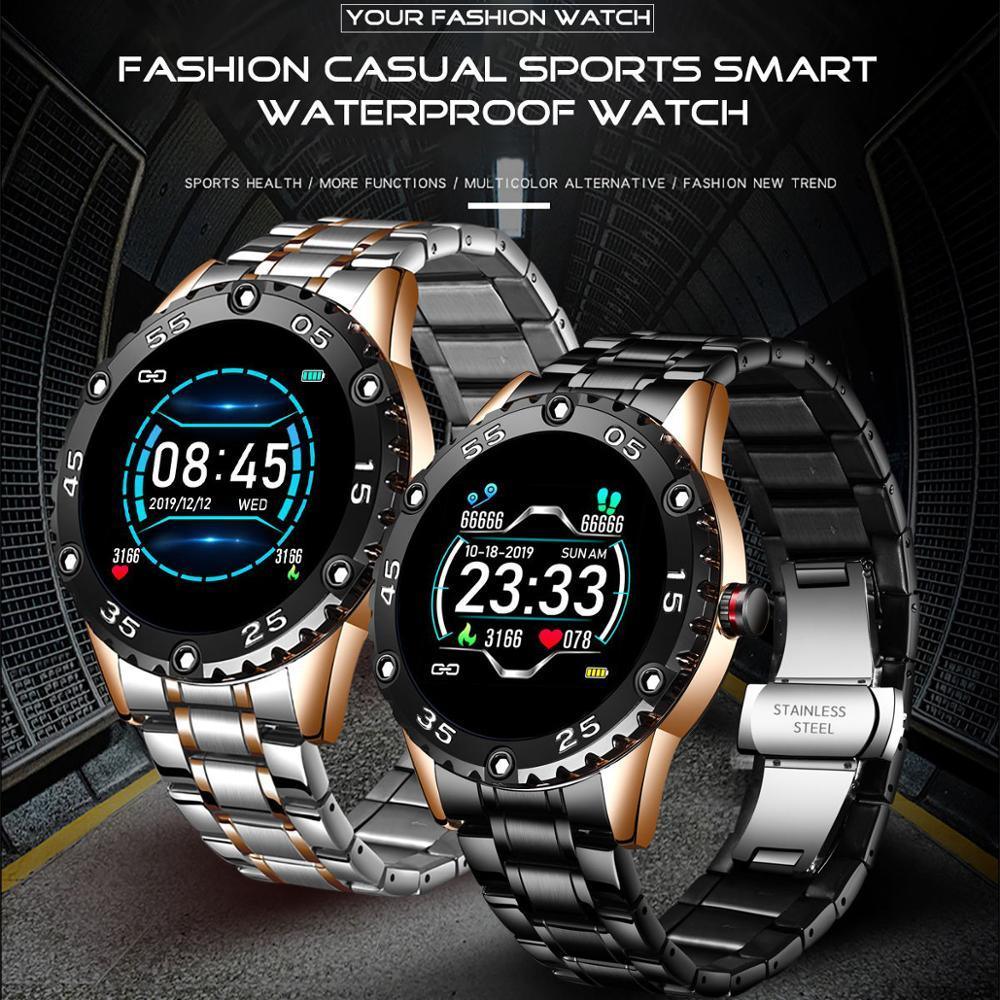 New Smart Watch For Men  With IP67 Waterproof Protecion and Heart Rate Fitness Tracker Pedometer For Android and IOS sistems Steel Band Sports Men Smart Watch Stevvex