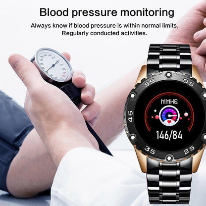 New Smart Watch For Men  With IP67 Waterproof Protecion and Heart Rate Fitness Tracker Pedometer For Android and IOS sistems Steel Band Sports Men Smart Watch Stevvex