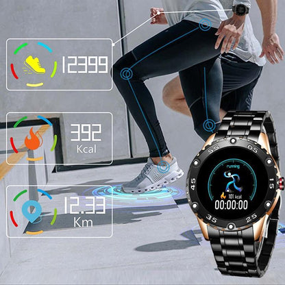 New Smart Watch For Men  With IP67 Waterproof Protecion and Heart Rate Fitness Tracker Pedometer For Android and IOS sistems Steel Band Sports Men Smart Watch Stevvex