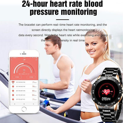 New Smart Watch For Men  With IP67 Waterproof Protecion and Heart Rate Fitness Tracker Pedometer For Android and IOS sistems Steel Band Sports Men Smart Watch Stevvex
