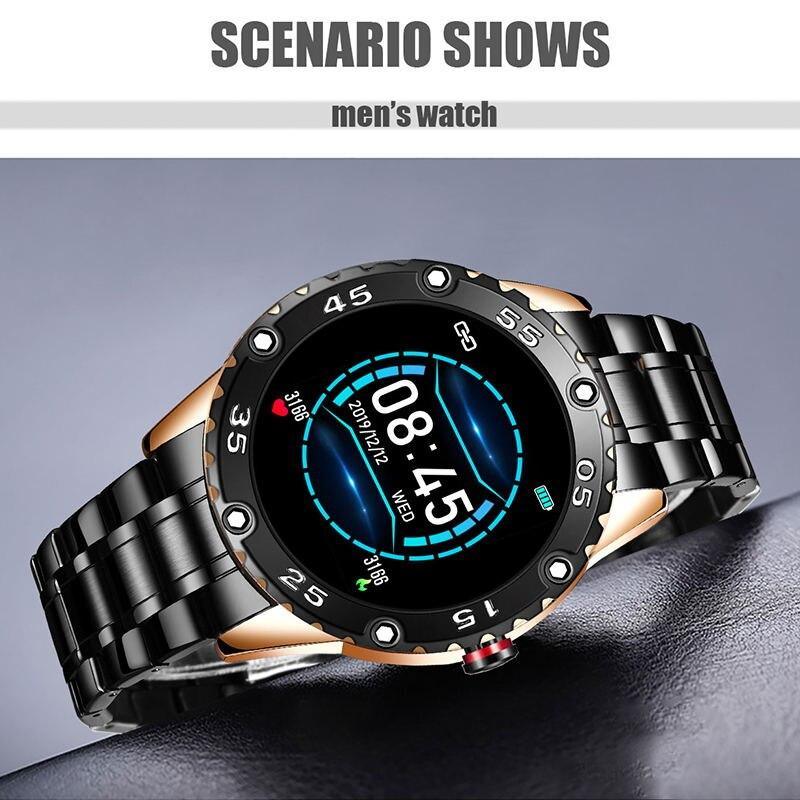 New Smart Watch For Men  With IP67 Waterproof Protecion and Heart Rate Fitness Tracker Pedometer For Android and IOS sistems Steel Band Sports Men Smart Watch Stevvex