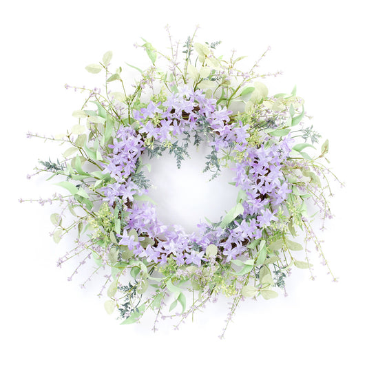 Mixed Floral and Lavender Wreath 24.5"D