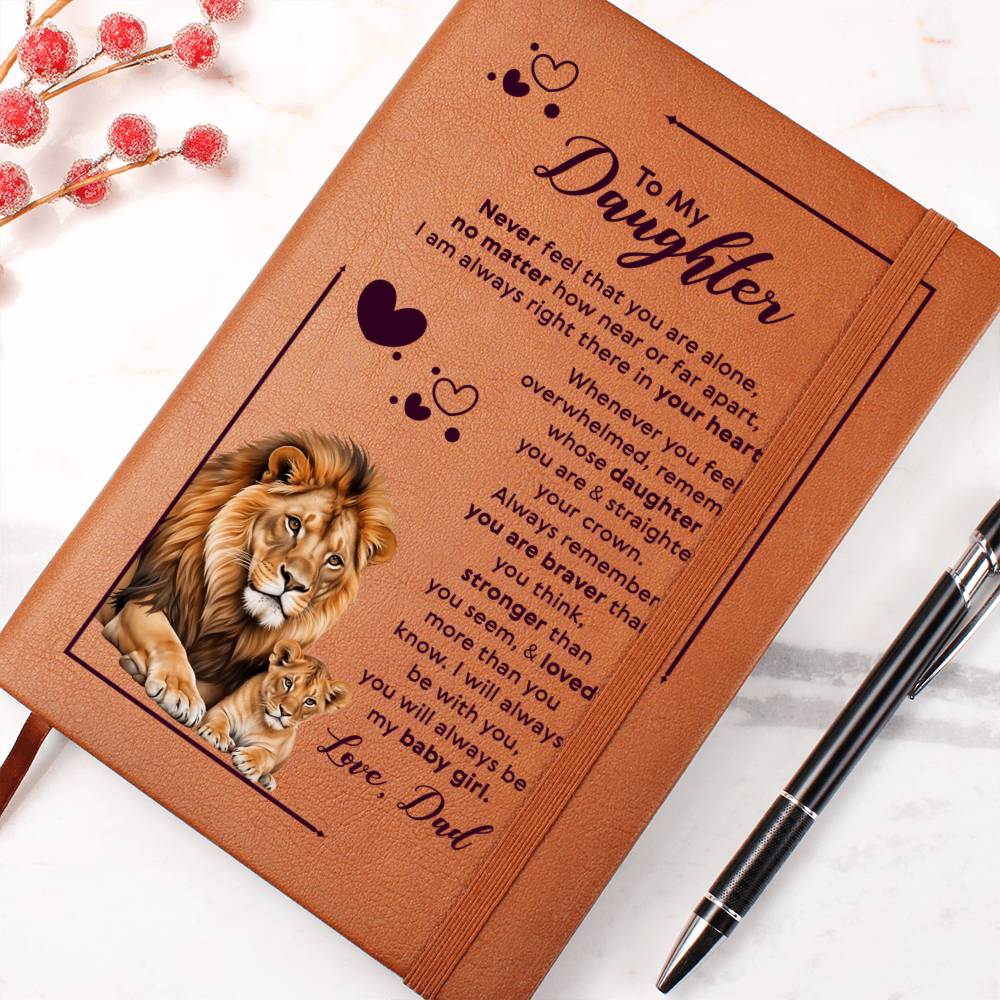 To My Daughter Leather Journal Your Crown