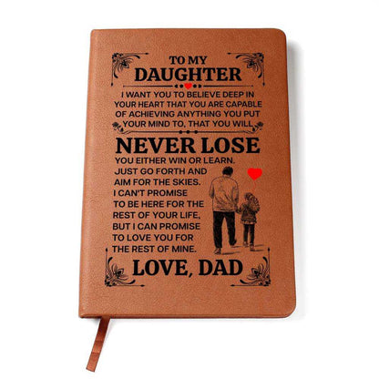 TO MY DAUGHTER PROMISE LEATHER JOURNAL