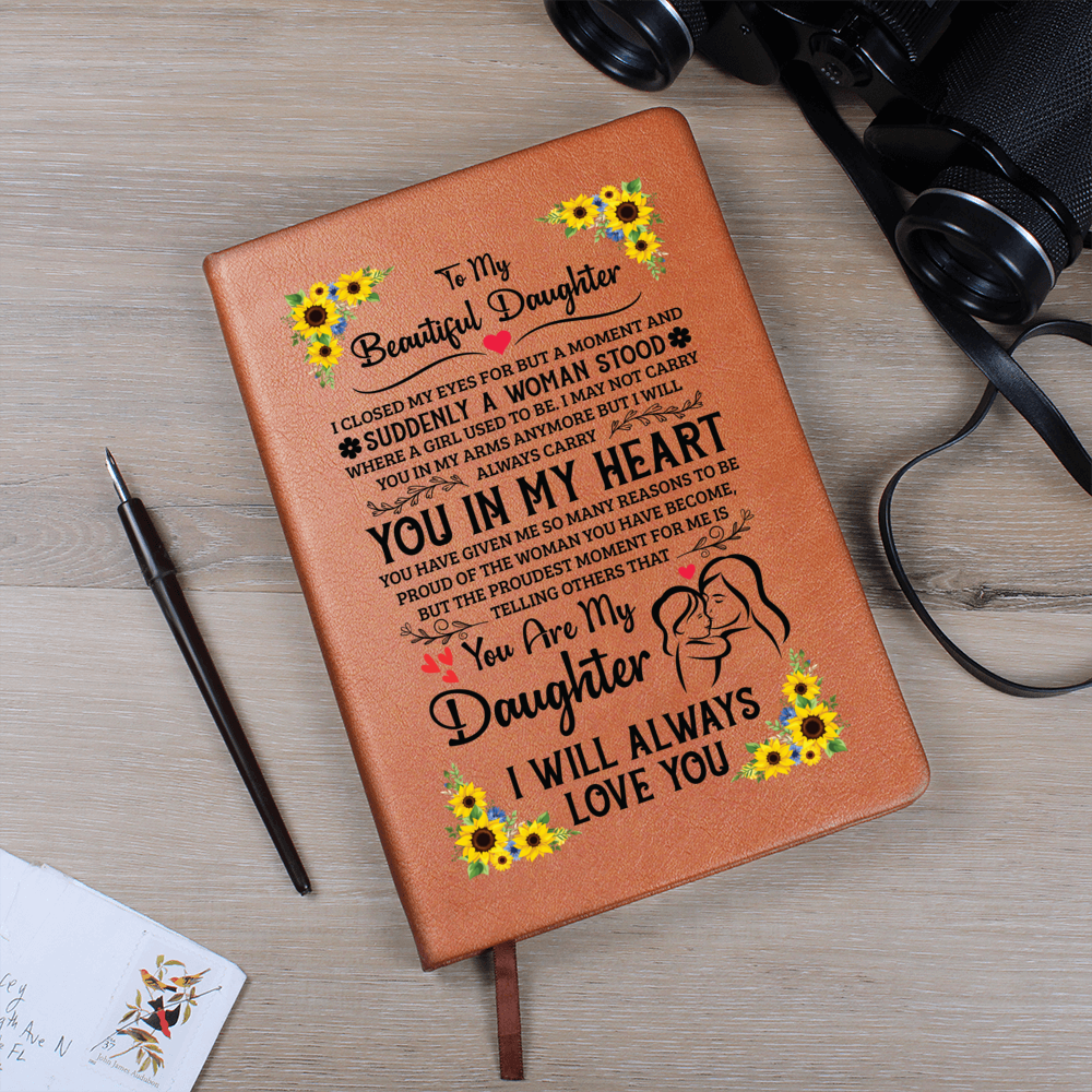 TO MY DAUGHTER PROUD LEATHER JOURNAL