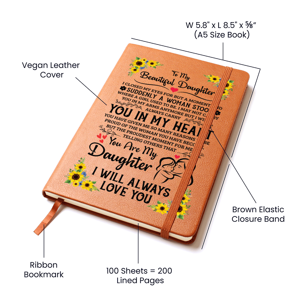 TO MY DAUGHTER PROUD LEATHER JOURNAL