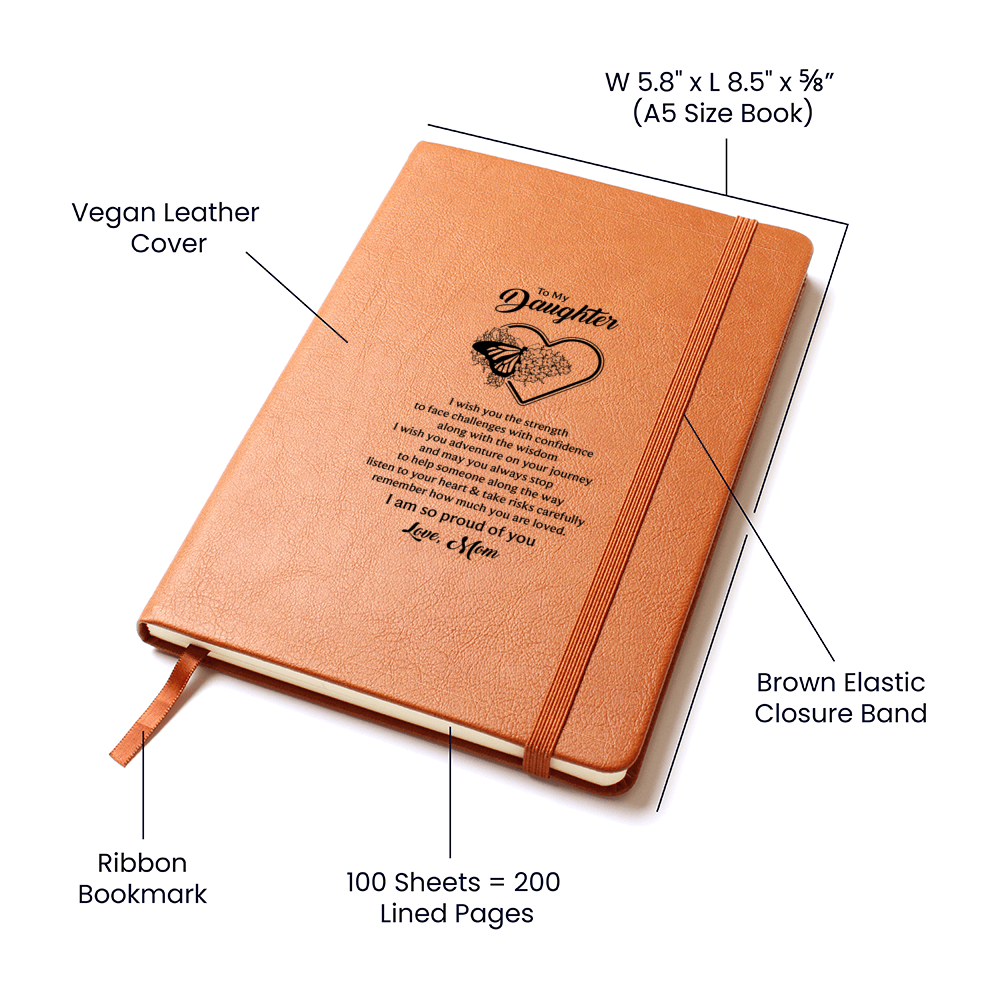 To My Daughter Butterfly Journal - Mom's Love Letter Notebook