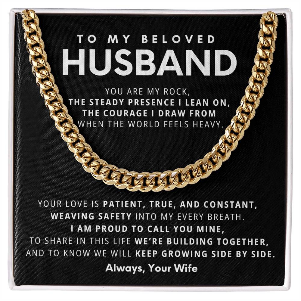 Cuban Link Chain Necklace - Stainless Steel 18"-22" Adjustable