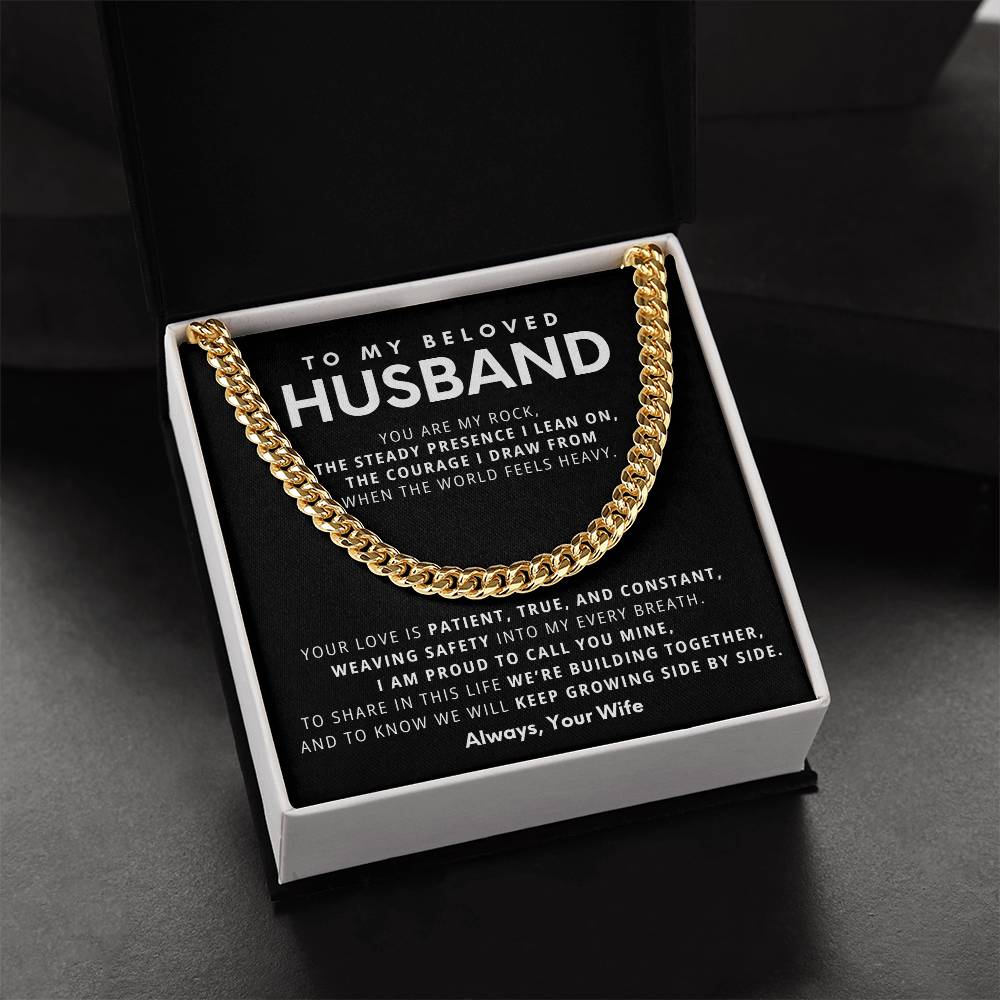 Cuban Link Chain Necklace - Stainless Steel 18"-22" Adjustable