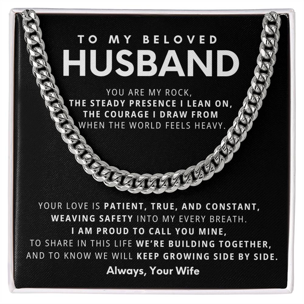 Cuban Link Chain Necklace - Stainless Steel 18"-22" Adjustable
