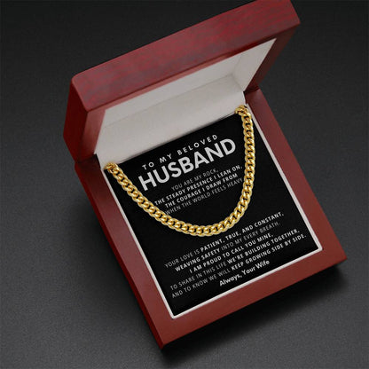 Cuban Link Chain Necklace - Stainless Steel 18"-22" Adjustable