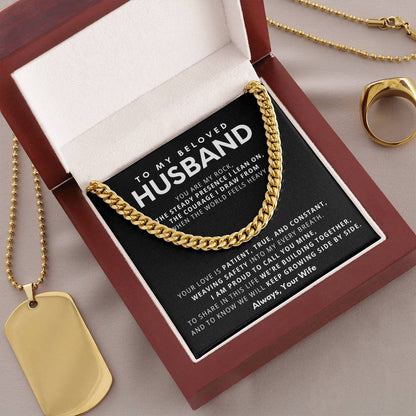 Cuban Link Chain Necklace - Stainless Steel 18"-22" Adjustable