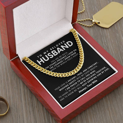 Cuban Link Chain Necklace - Stainless Steel 18"-22" Adjustable