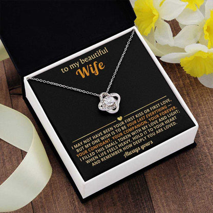 Love Knot Necklace for Wife - Cubic Zirconia Pendant Gift