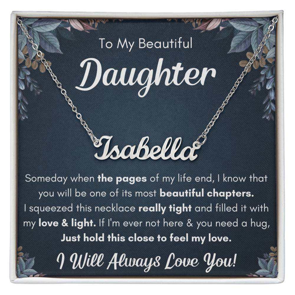 Personalized Name Necklace Gift Set for Daughter