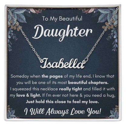 Personalized Name Necklace Gift Set for Daughter