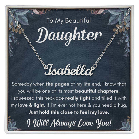Personalized Name Necklace Gift Set for Daughter