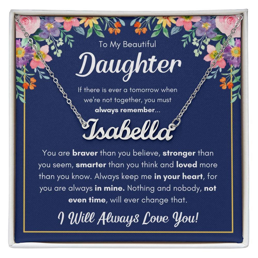 Personalized Name Necklace - Polished Stainless Steel 16"-18"