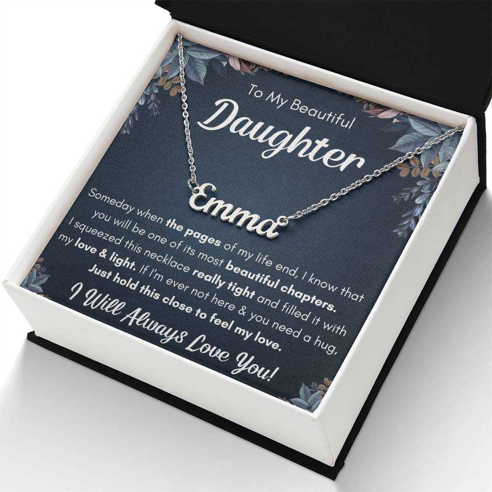 Personalized Name Necklace Gift Set for Daughter