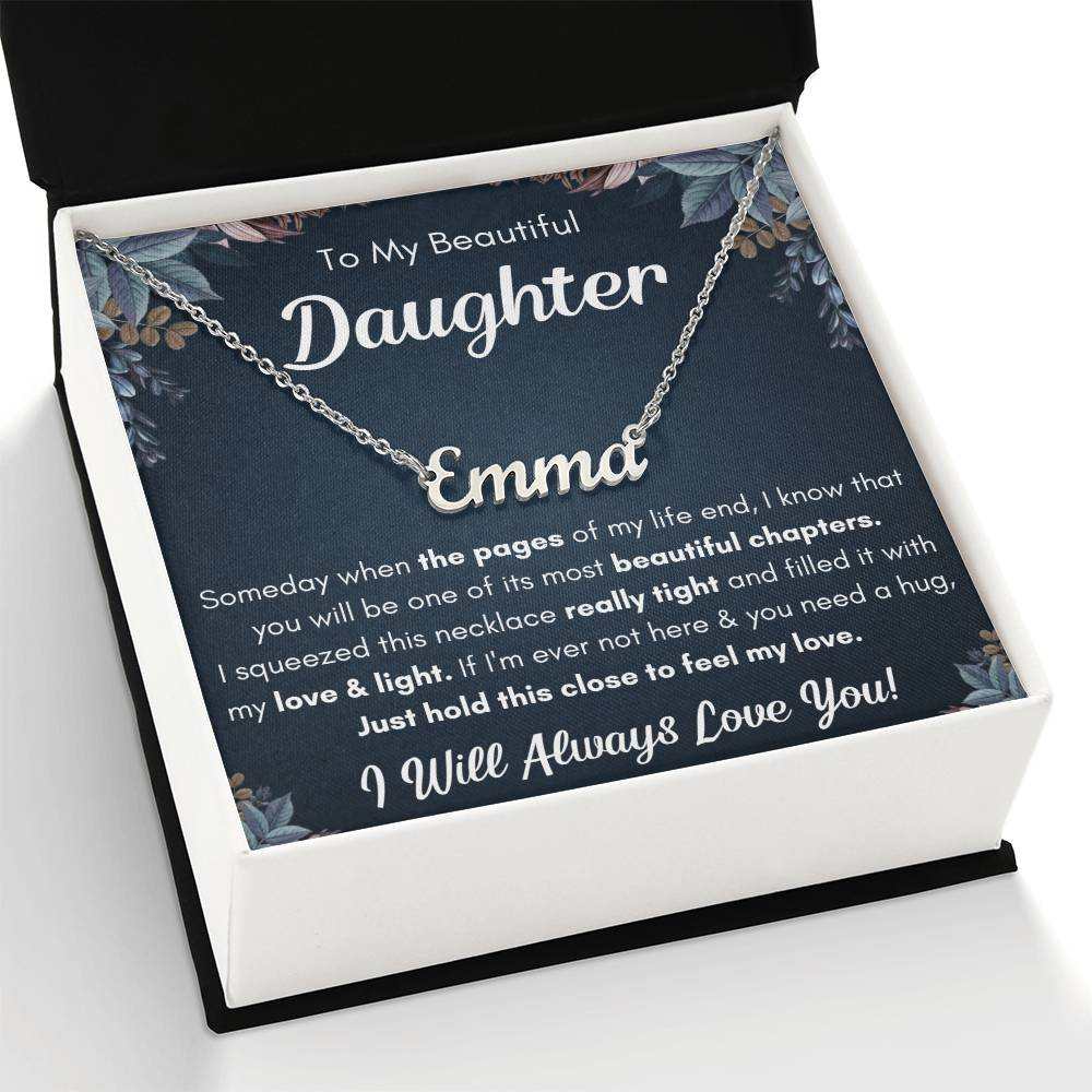Personalized Name Necklace Gift Set for Daughter