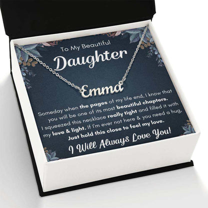 Personalized Name Necklace Gift Set for Daughter