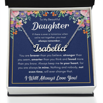 Personalized Name Necklace - Polished Stainless Steel 16"-18"