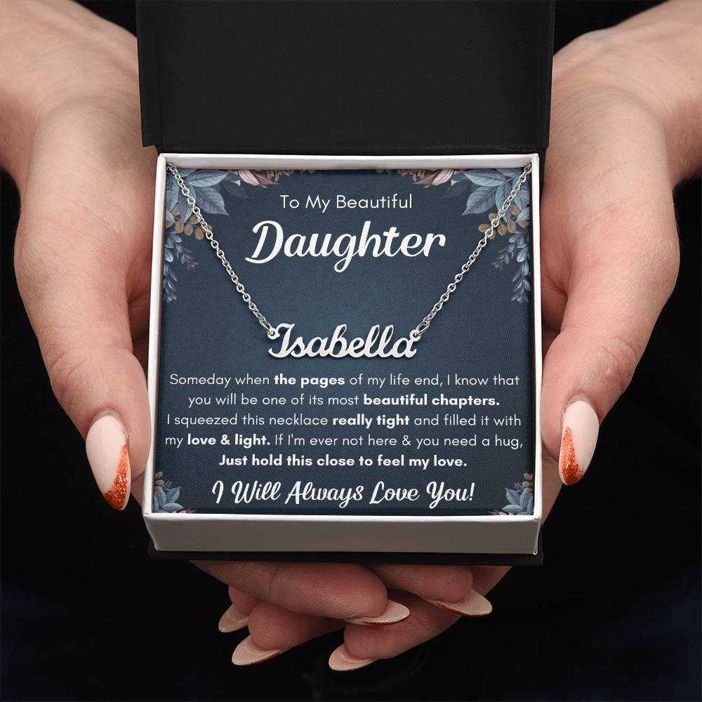 Personalized Name Necklace Gift Set for Daughter