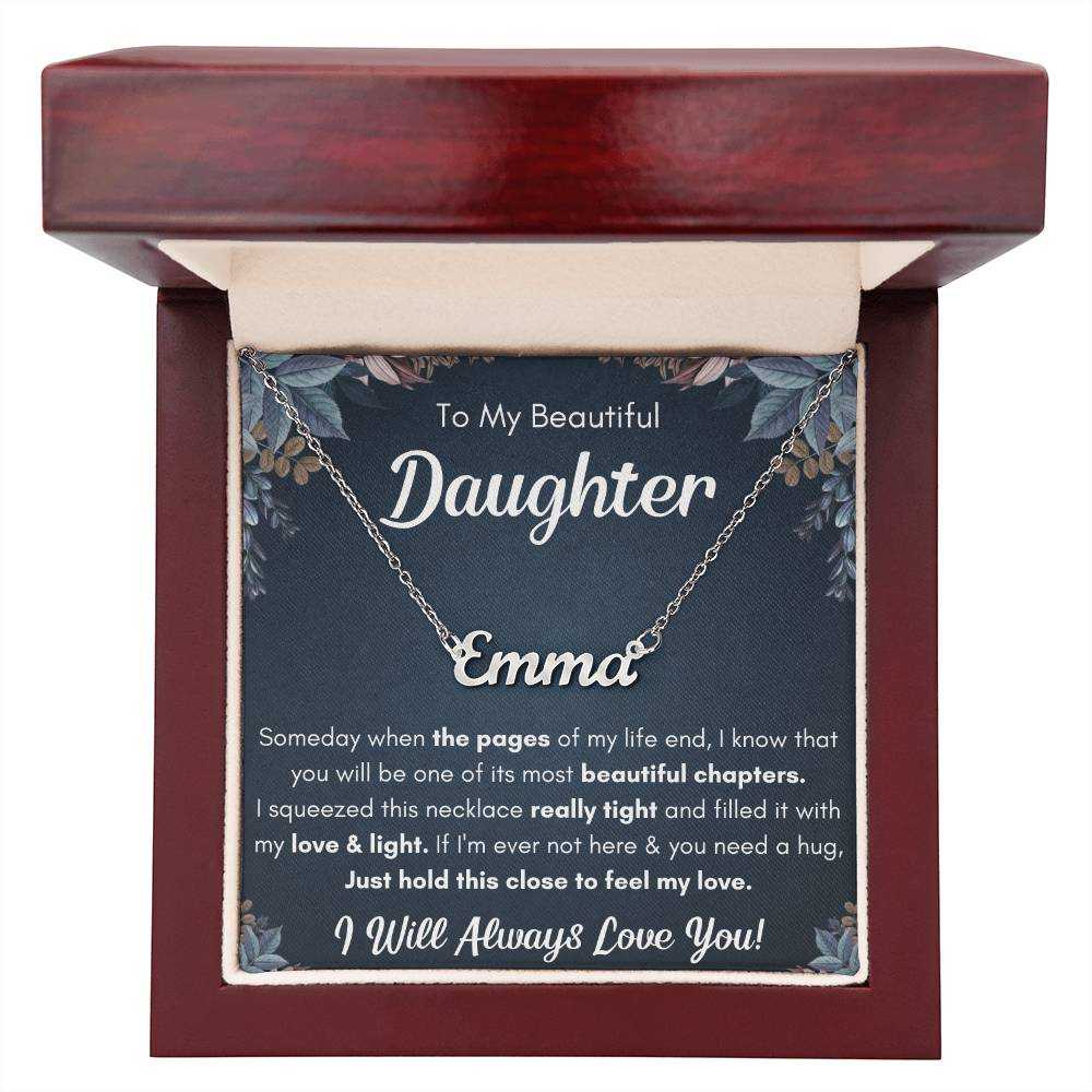 Personalized Name Necklace Gift Set for Daughter