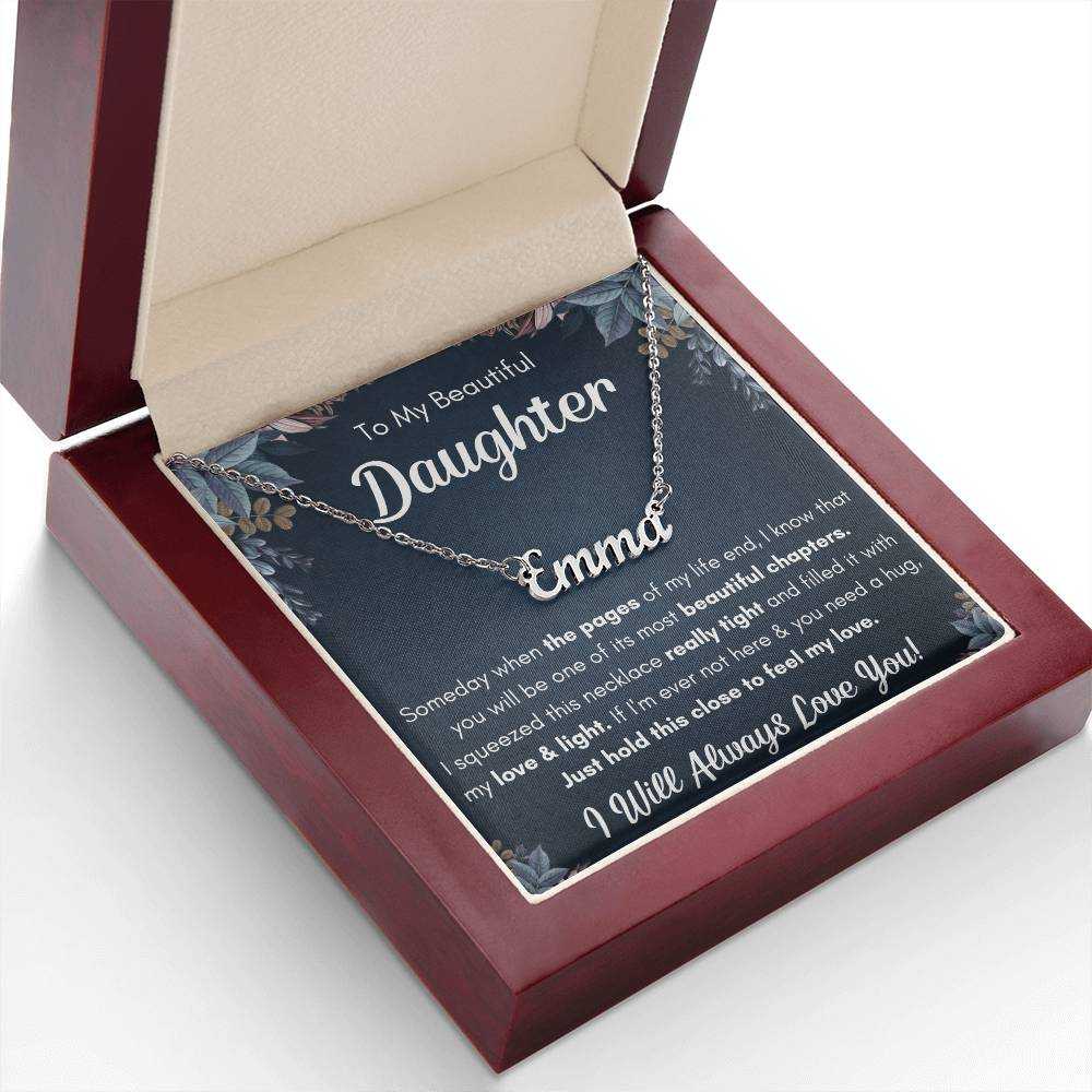 Personalized Name Necklace Gift Set for Daughter