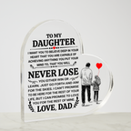 TO MY DAUGHTER PROMISE HEART ACRYLIC PLAQUE