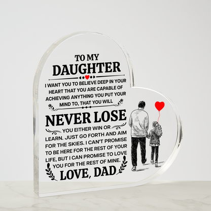 Heart Shaped Acrylic Plaque - 4.9" Printed Decorative Gift