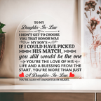 TO MY DAUGHTER IN LAW HONOR HEART ACRYLIC PLAQUE