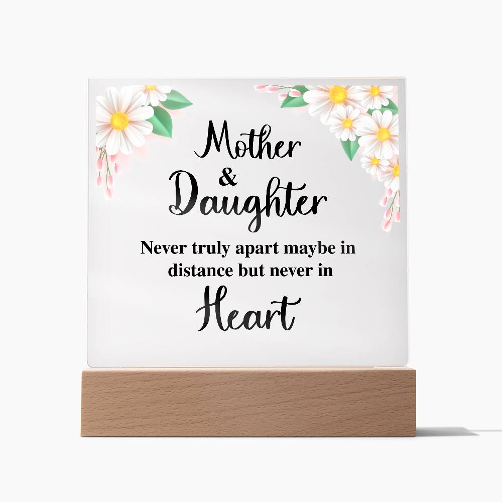 Square Acrylic Plaque - To My Daughter Gift with Wooden Base