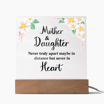 Square Acrylic Plaque - To My Daughter Gift with Wooden Base