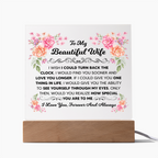 TO MY BEAUTIFUL WIFE SQUARE ACRYLIC PLAQUE