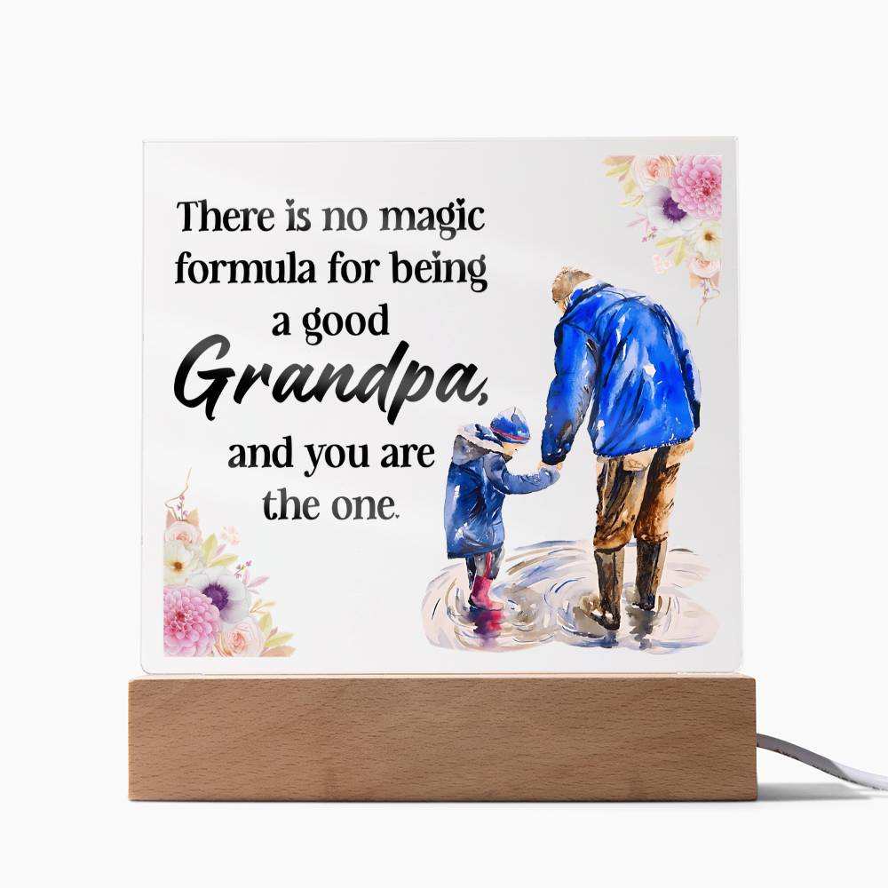 Acrylic Square Design Grandpa