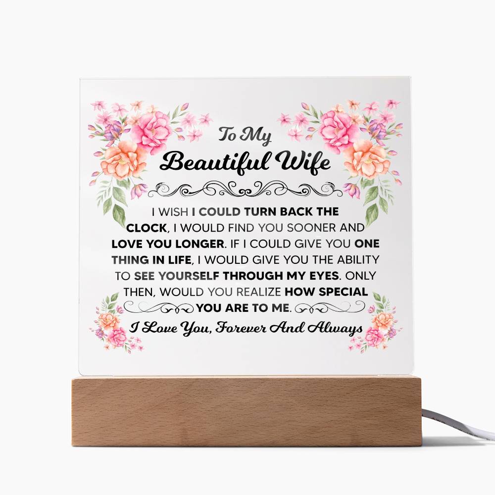 Square Acrylic Plaque - To My Wife Gift 6.5" x 5.9"