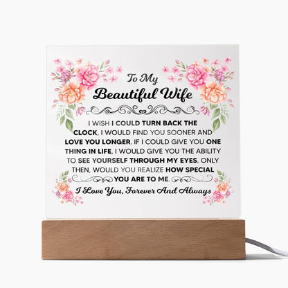 Square Acrylic Plaque - To My Wife Gift 6.5" x 5.9"