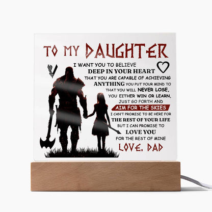TO MY DAUGHTER SKIES ACRYLIC PLAQUE 2