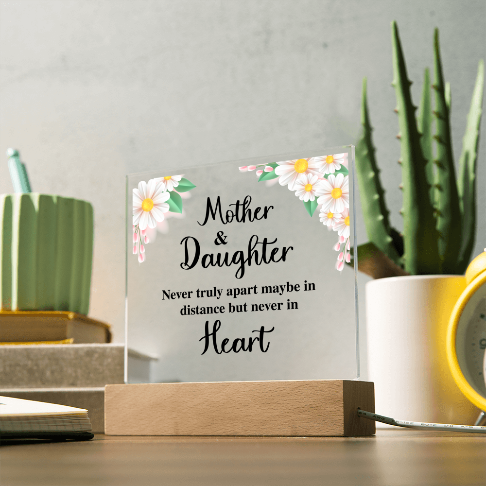 TO MY DAUGHTER DISTANCE SQUARE ACRYLIC PLAQUE