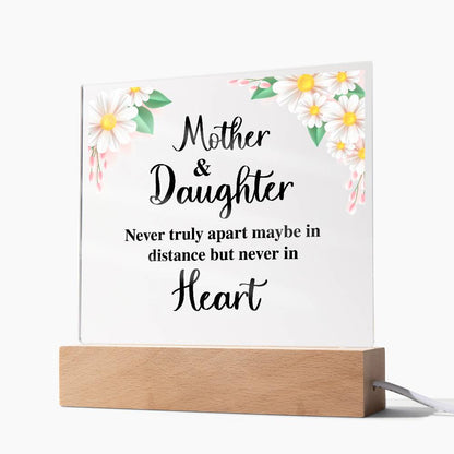 Square Acrylic Plaque - To My Daughter Gift with Wooden Base