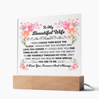 TO MY BEAUTIFUL WIFE SQUARE ACRYLIC PLAQUE