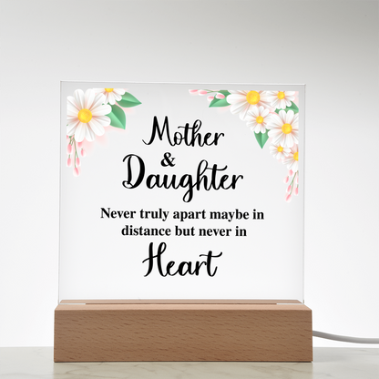 Square Acrylic Plaque - To My Daughter Gift with Wooden Base