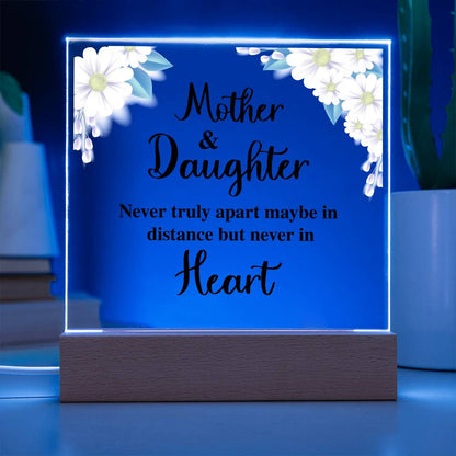 Square Acrylic Plaque - To My Daughter Gift with Wooden Base