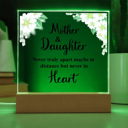 Square Acrylic Plaque - To My Daughter Gift with Wooden Base