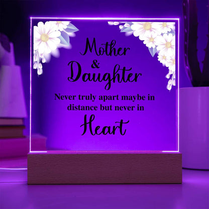 Square Acrylic Plaque - To My Daughter Gift with Wooden Base