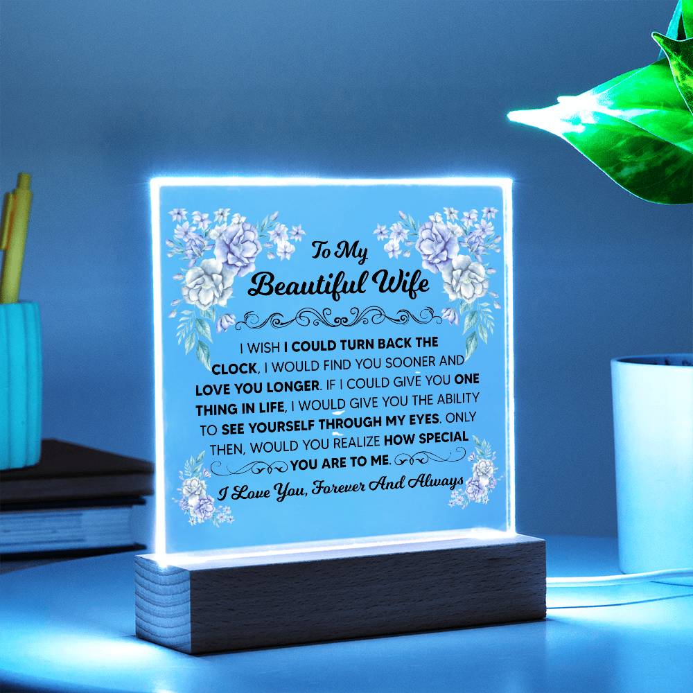 Square Acrylic Plaque - To My Wife Gift 6.5" x 5.9"