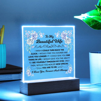Square Acrylic Plaque - To My Wife Gift 6.5" x 5.9"