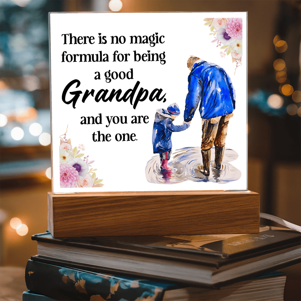 Acrylic Square Design Grandpa